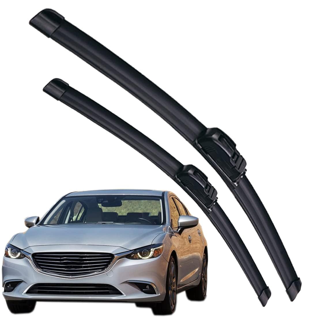 Frontscheibenwischer für Mazda 6 GJ GL 2014-2019, Windschutzscheibe Fenster Regenbürsten Auto Scheibenwischer Fensterbürsten Auto Zubehör,A Frontscheibenwischer für Mazda 6 GJ GL 2014-2019, Windschutzscheibe Fenster Regenbürsten Auto Scheibenwischer Fensterbürsten Auto Zubehör,A von PAPEP