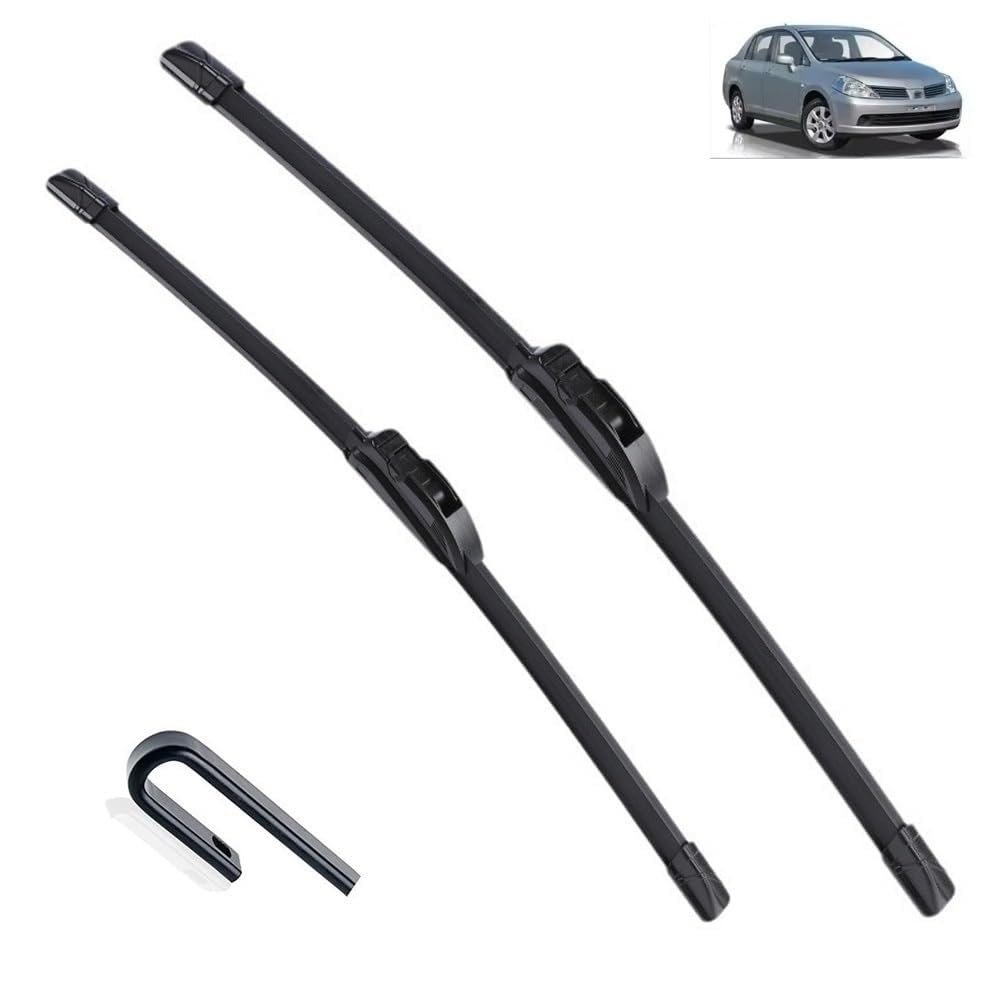 Frontscheibenwischer für Nissan Tiida C11 2004-2012 2005 2006 2007 2008 2009 24"+14", Windschutzscheibe Fenster Regenbürsten Auto Scheibenwischer Fensterbürsten Auto Zubehör Frontscheibenwischer für Nissan Tiida C11 2004-2012 2005 2006 2007 2008 2009 24"+14", Windschutzscheibe Fenster Regenbürsten Auto Scheibenwischer Fensterbürsten Auto Zubehör von PAPEP
