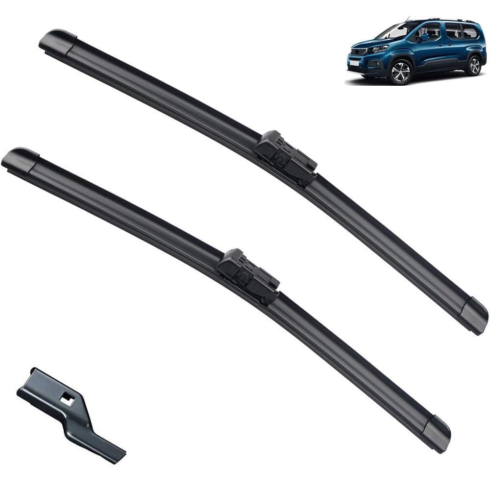Frontscheibenwischer für Peugeot Rifter 2018-2020 26"+17", Windschutzscheibe Fenster Regenbürsten Auto Scheibenwischer Fensterbürsten Auto Zubehör Frontscheibenwischer für Peugeot Rifter 2018-2020 26"+17", Windschutzscheibe Fenster Regenbürsten Auto Scheibenwischer Fensterbürsten Auto Zubehör von PAPEP