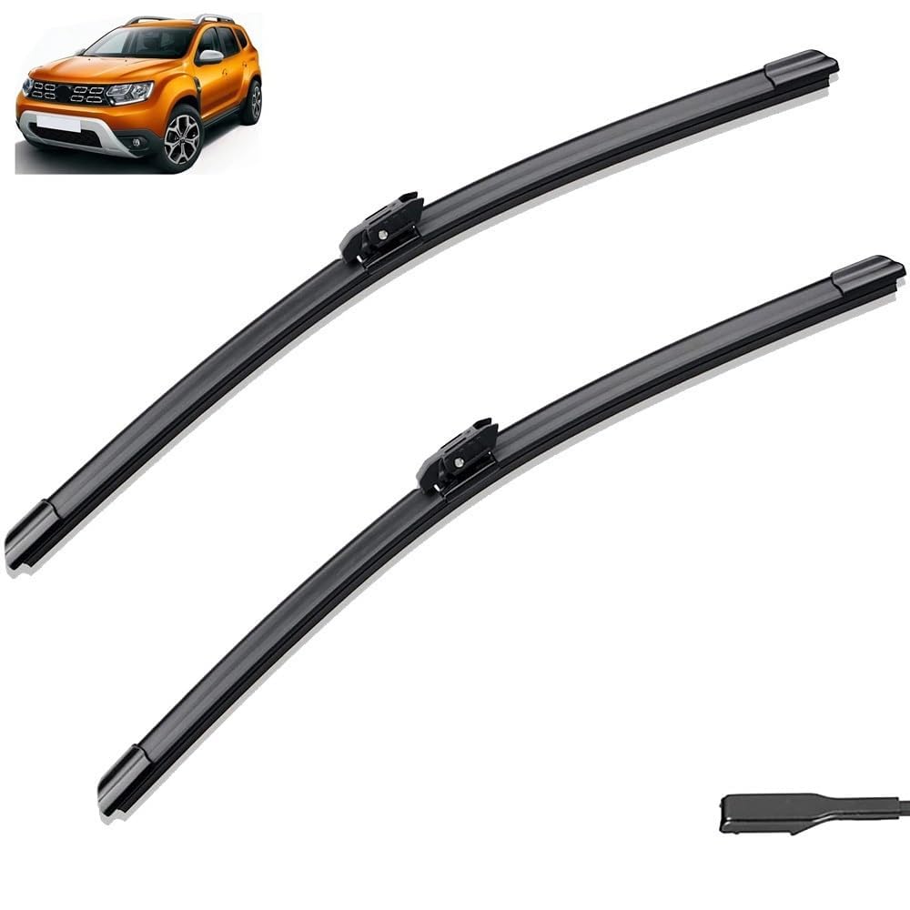 Frontscheibenwischer für Renault Dacia Duster MK2 2017-2023 24"+18", Windschutzscheibe Fenster Regenbürsten Auto Scheibenwischer Fensterbürsten Auto Zubehör Frontscheibenwischer für Renault Dacia Duster MK2 2017-2023 24"+18", Windschutzscheibe Fenster Regenbürsten Auto Scheibenwischer Fensterbürsten Auto Zubehör von PAPEP
