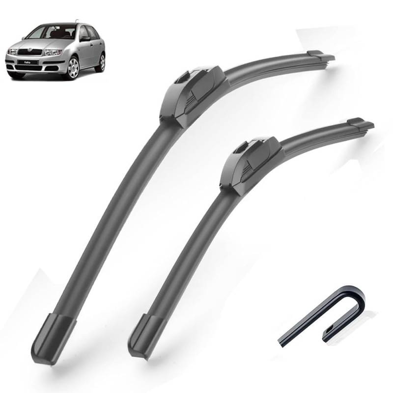 Frontscheibenwischer für Skoda Fabia 6Y 1999 2000 2001 2002 2003 2004 2005 2006 2007 MK1, Windschutzscheibe Fenster Regenbürsten Auto Scheibenwischer Fensterbürsten Auto Zubehör von PAPEP