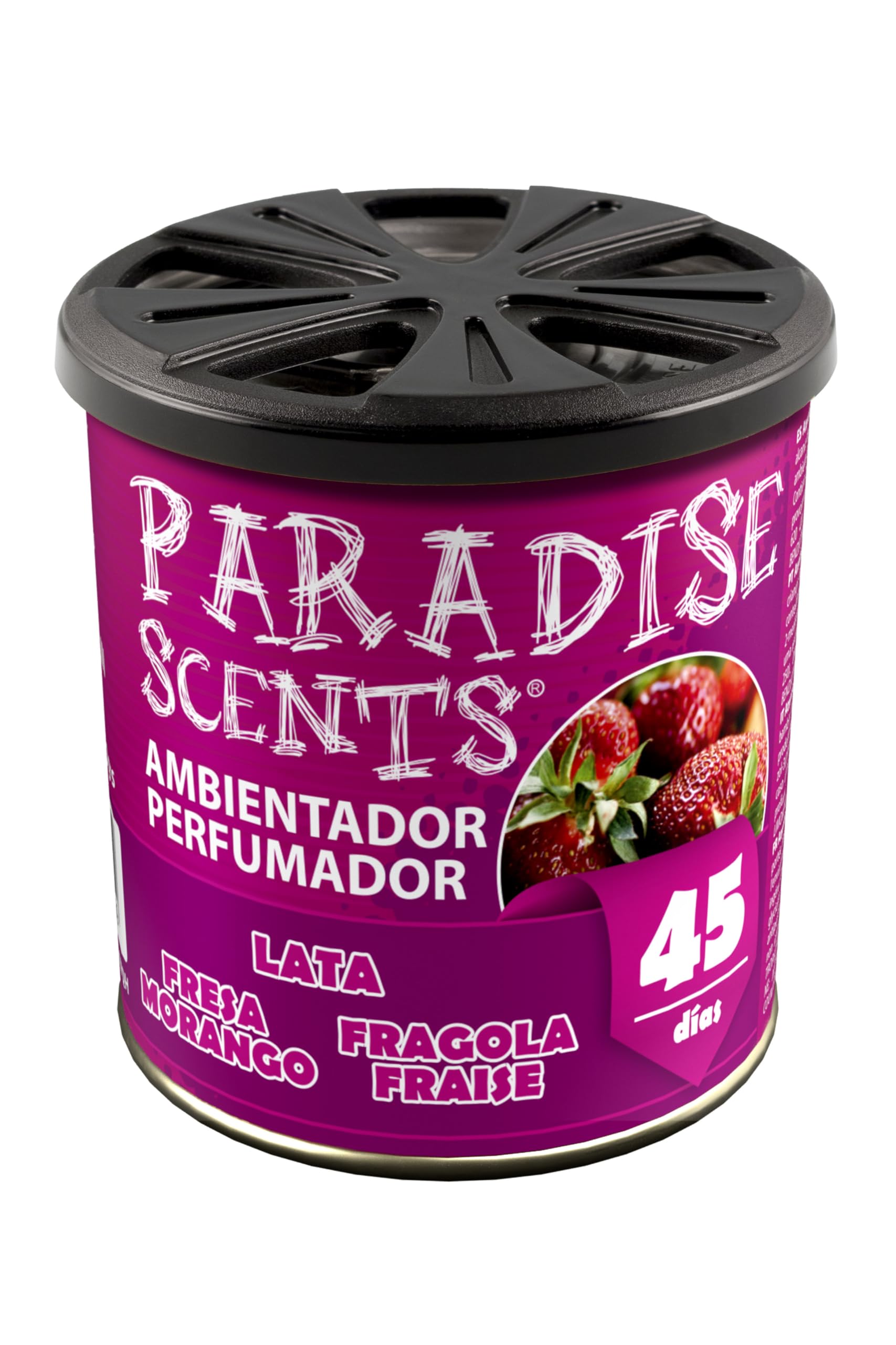 Paradise Scents Parfümierter Gel-Lufterfrischer in Einer 100g-Dose. Duftrichtung Erdbeere. Angenehmer und lang anhaltender Duft. Perfekt für Auto, Haus oder Büro. von PARADISE SCENTS