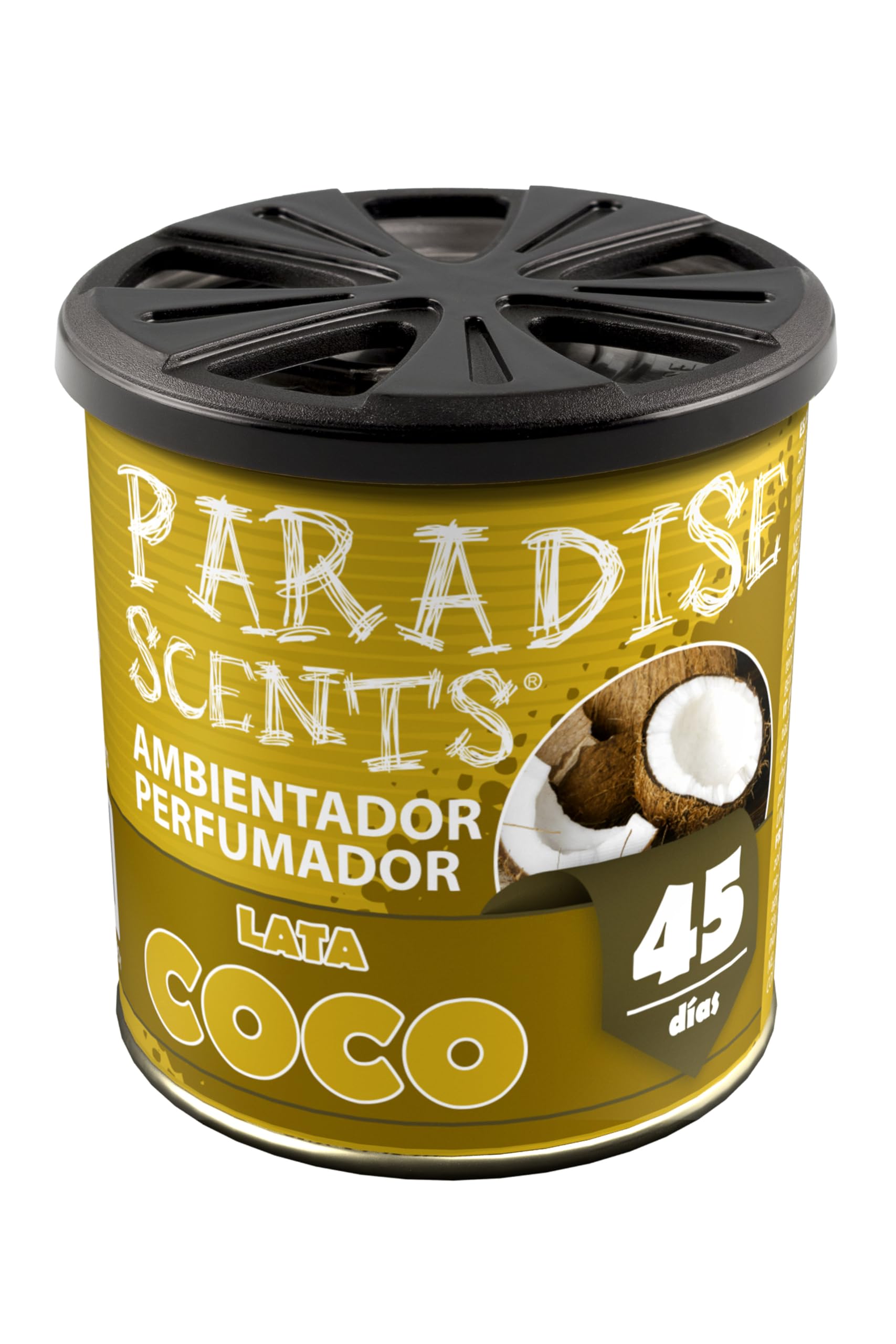 Paradise Scents Parfümierter Gel-Lufterfrischer in 100g-Dose. Kokosnuss-Duft. Angenehmer und lang anhaltender Duft. Perfekt für Auto, Haus oder Büro. von PARADISE SCENTS