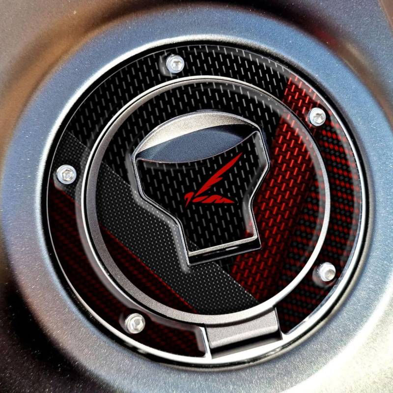 Harzbeschichteter Tankdeckelschutz mit 3D-Effekt, für Motorrad, kompatibel mit Honda Hornet CB750 2023 (Graphite Black) von Paraserbatoio.it