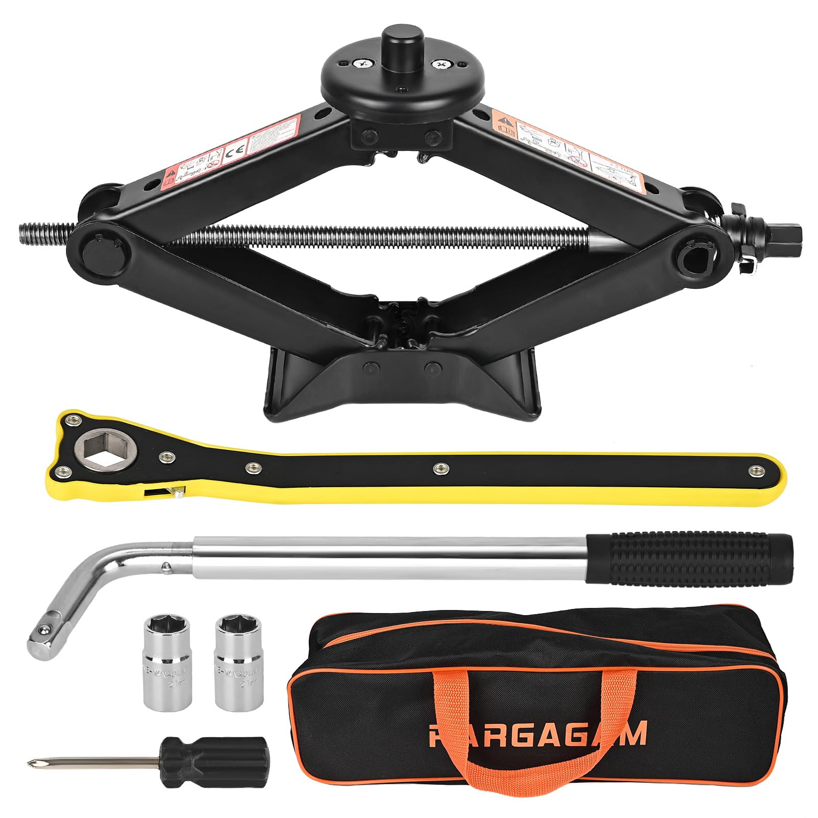 Wagenheber-Set für Tesla Model 3/S/X/Y, Jack Pads, 2,5 Tonnen Scherenwagenheber für Tesla Wagenheber-Set für Tesla Model 3/S/X/Y, Jack Pads, 2,5 Tonnen Scherenwagenheber für Tesla von PARGAGAM