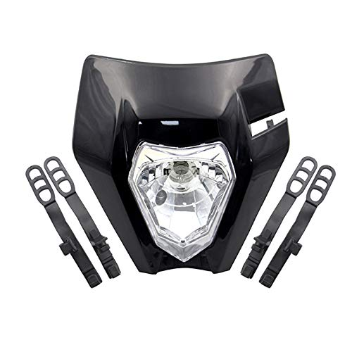 PARMI Motorrad Scheinwerfer Off Road Scheinwerfer Maske für 125 150 250 300 350 450 500 EXC XCW EXC-F 2017 2018 Schwarz von PARMI