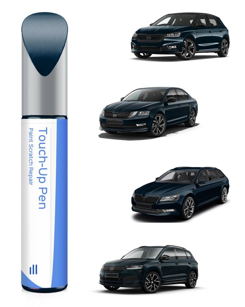 0F0F/W5Q Lava Blau Metallic Lackstift Kompatibel mit Skoda Exakte Übereinstimmung für Chips und Kratzer von PARTS4EV