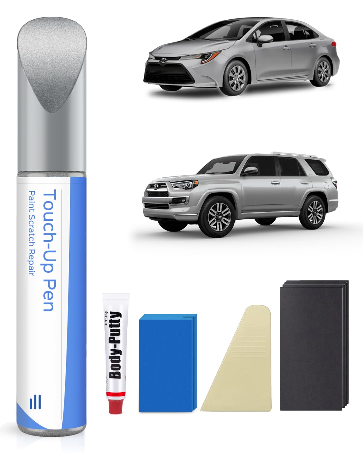 PARTS4EV 1F7 Classic Silver Metallic Lackstift Kit für Toyota – Exakte Übereinstimmung für Chips und Kratzer PARTS4EV 1F7 Classic Silver Metallic Lackstift Kit für Toyota – Exakte Übereinstimmung für Chips und Kratzer von PARTS4EV