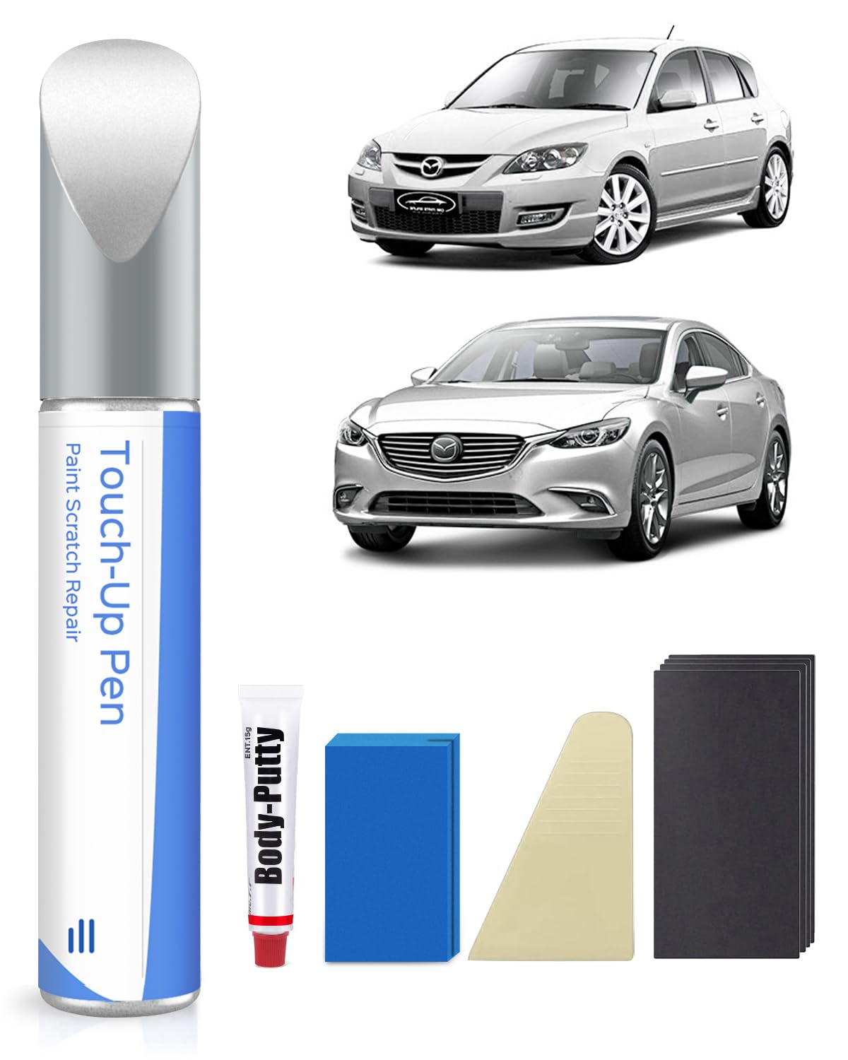 25D/26G Snowflake White Pearl Tricoat Lackstift Kit für Mazda – Exakte Übereinstimmung für Chips und Kratzer 25D/26G Snowflake White Pearl Tricoat Lackstift Kit für Mazda – Exakte Übereinstimmung für Chips und Kratzer von PARTS4EV