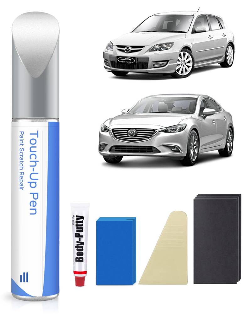 25D/26G Snowflake White Pearl Tricoat Lackstift Kit für Mazda – Exakte Übereinstimmung für Chips und Kratzer von PARTS4EV
