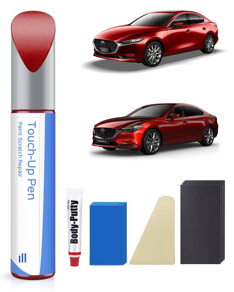 41V Soul Red Metallic Tricoat Lackstift Kit für Mazda – Exakte Übereinstimmung für Chips und Kratzer von PARTS4EV