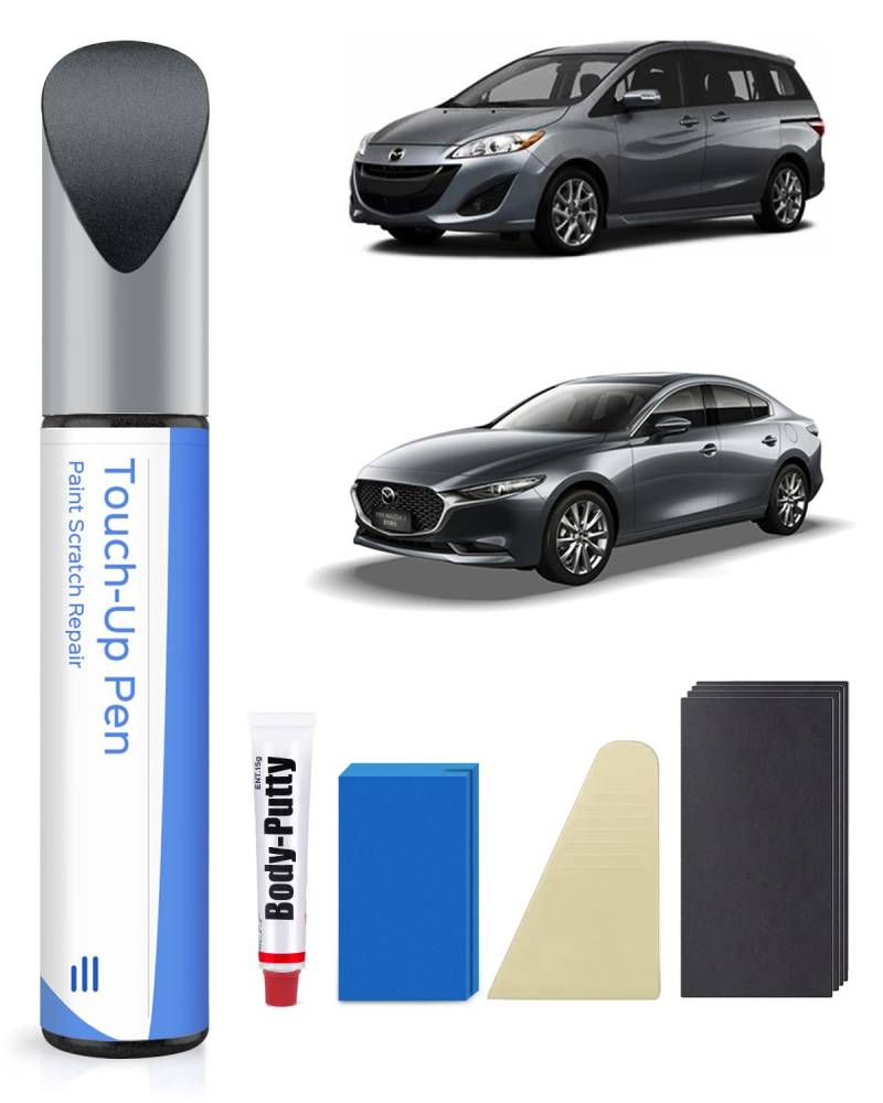 42A Meteor Gray Pearl Lackstift Kit für Mazda – Exakte Übereinstimmung für Chips und Kratzer von PARTS4EV