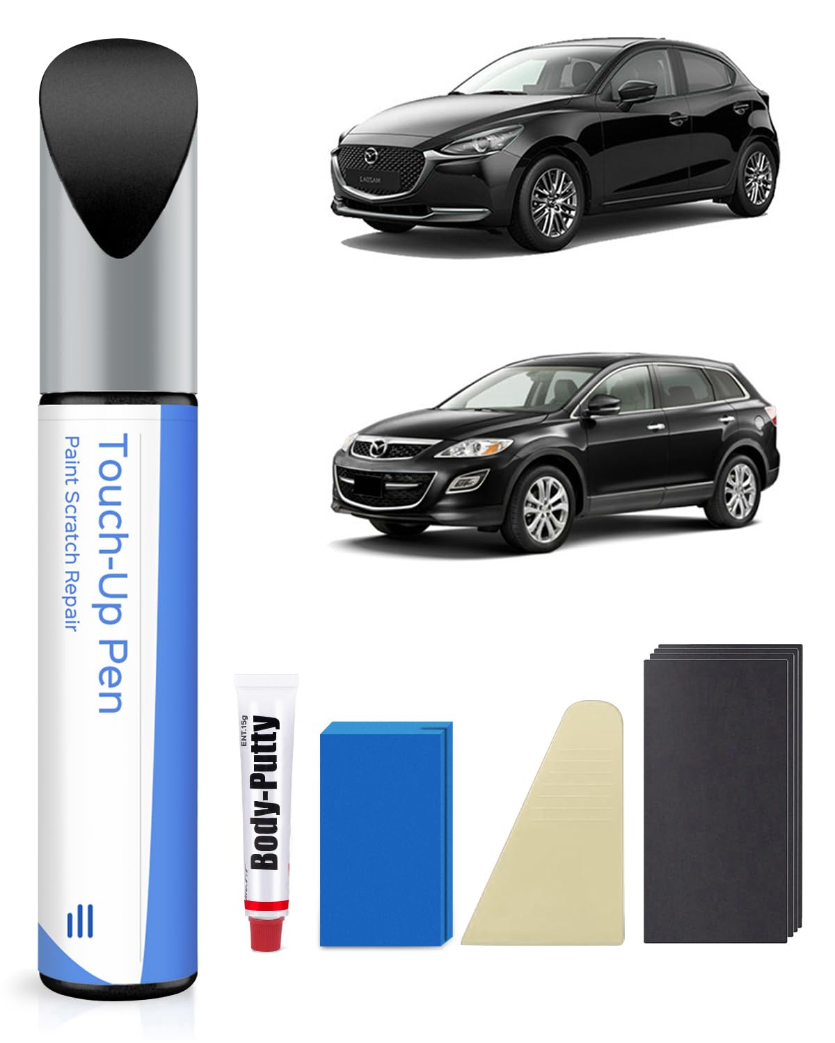 A3F Brilliant Black Lackstift Kit für Mazda – Exakte Übereinstimmung für Chips und Kratzer A3F Brilliant Black Lackstift Kit für Mazda – Exakte Übereinstimmung für Chips und Kratzer von PARTS4EV