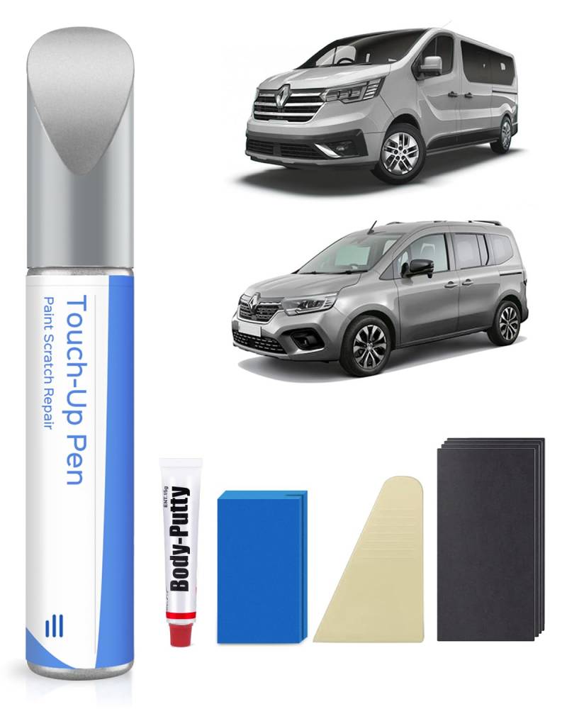 D69 Gris Platine Metallic/Platin-Grau Metallic Ausbesserungsfarbe Kit für Renault Exakte Übereinstimmung – Ausbesserung von Kratzern und Abplatzungen von PARTS4EV