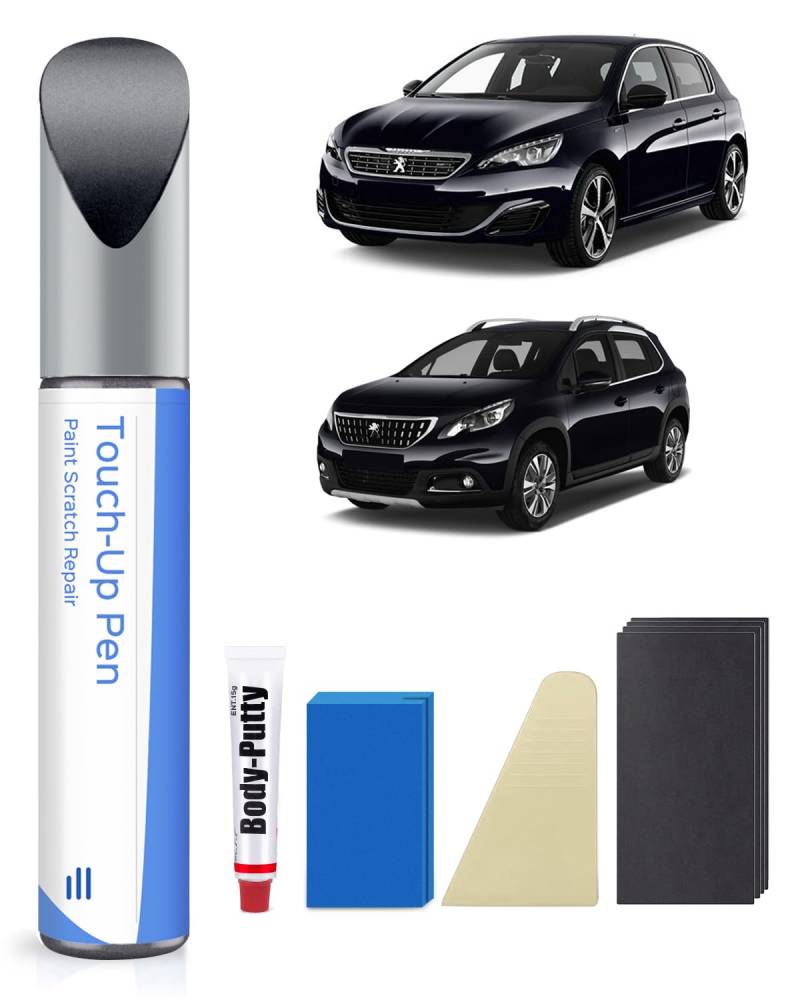 EKU Bleu Encre Nacre/Twilight Blue Metallic Ausbesserungsfarbe Kit für Peugeot Exakte Übereinstimmung – Ausbesserung von Kratzern und Abplatzungen von PARTS4EV
