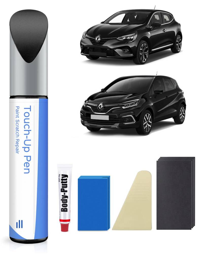 GNE Noir Etoile Nacre Ausbesserungsfarbe Kit für Renault Exakte Übereinstimmung – Ausbesserung von Kratzern und Abplatzungen von PARTS4EV
