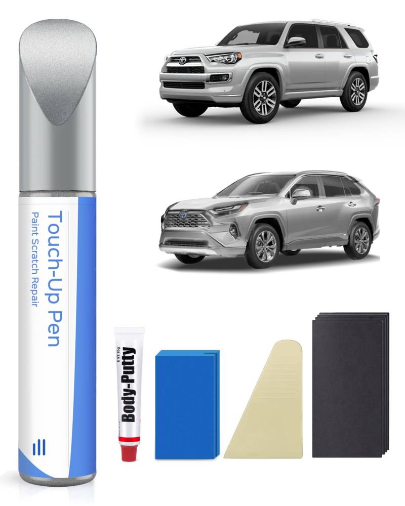 PARTS4EV 1D4 Pewter Metallic Lackstift Kit für Toyota – Exakte Übereinstimmung für Chips und Kratzer von PARTS4EV