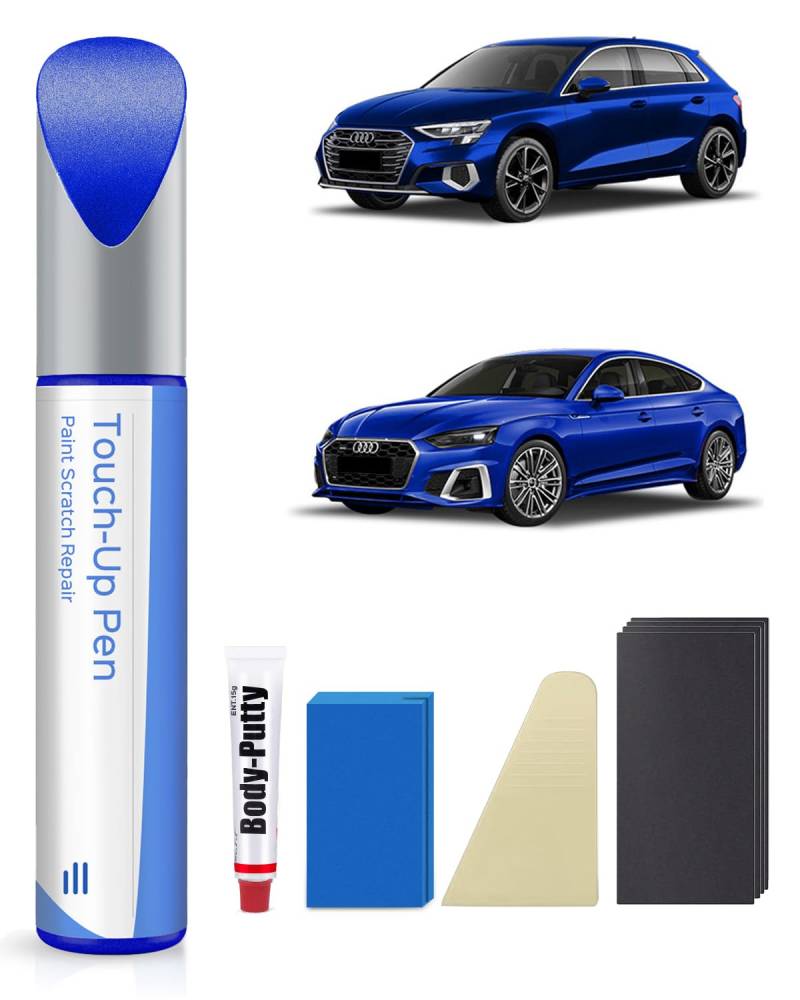 PARTS4EV LX5R/W1 Mondlicht Blau Perle Ausbesserungsfarbe Kit– Exakte Übereinstimmung für Audi – Ausbesserung von Kratzern und Abplatzungen von PARTS4EV