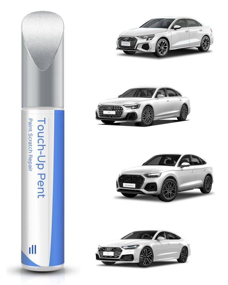 PARTS4EV LY9C Ibis Weiß Ausbesserungsfarbe – Exakte Übereinstimmung für Audi A3/A4/A4L/A5/A6/A7/A8/Q5/Q7/Q5L– Ausbesserung von Kratzern und Abplatzungen von PARTS4EV