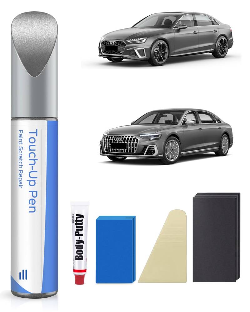 PARTS4EV LZ7G/L5 Florett Silber Metallic Ausbesserungsfarbe Kit– Exakte Übereinstimmung für Audi – Ausbesserung von Kratzern und Abplatzungen von PARTS4EV
