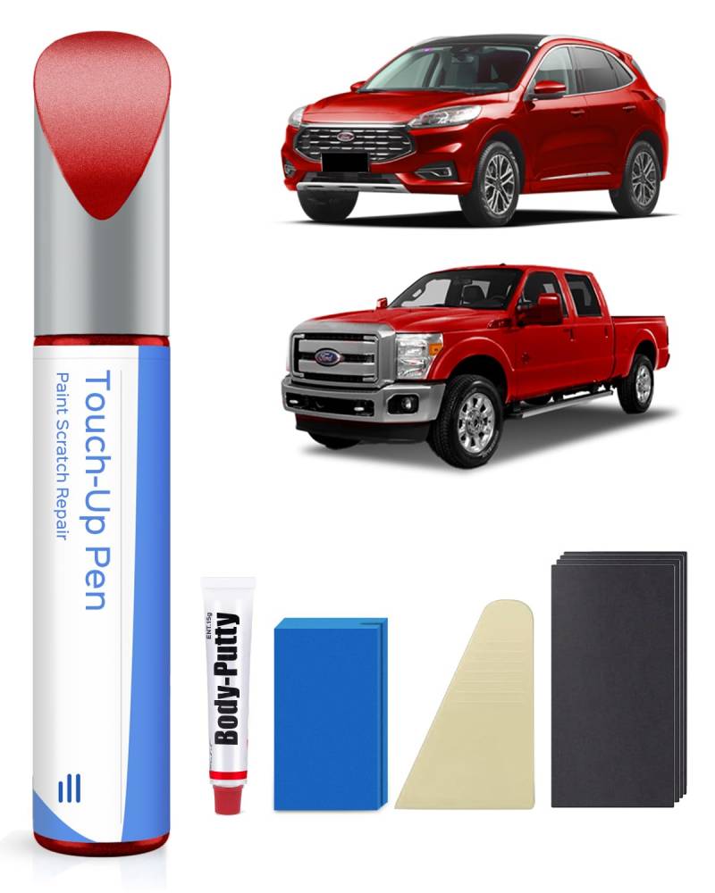 PQ Race Red Nachbesserungslack Kit Kompatibel mit Ford Exakte Übereinstimmung für Chips und Kratzer von PARTS4EV
