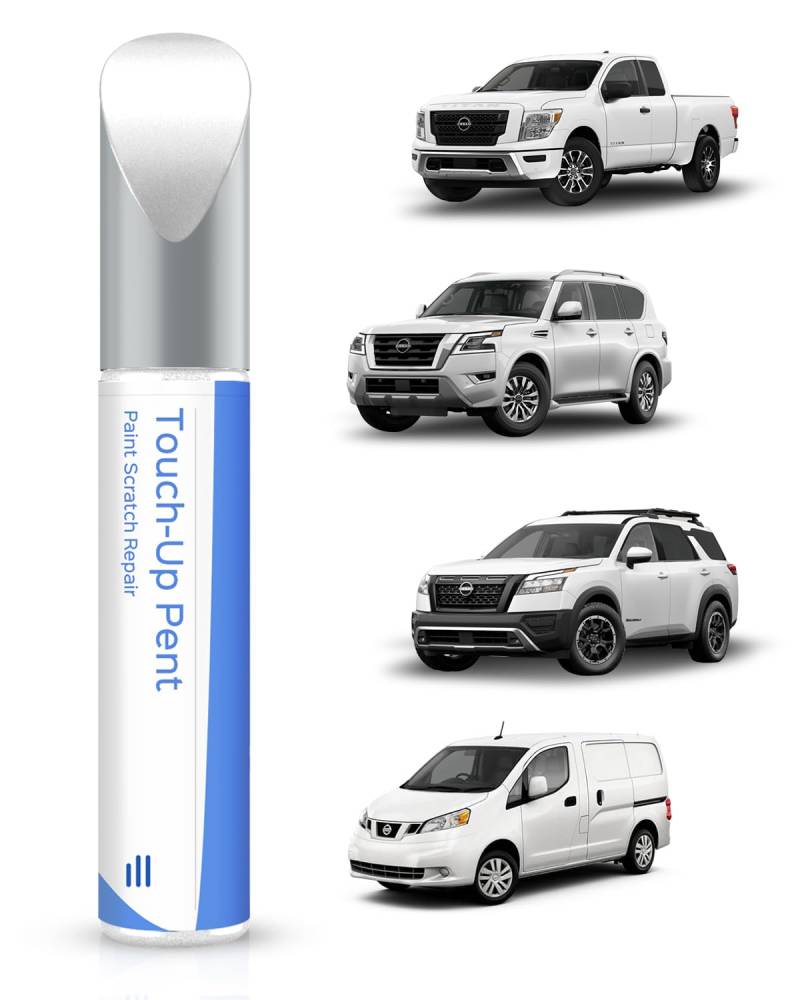 Q10 White Lackstift für Nissan – Exakte Übereinstimmung für Chips und Kratzer von PARTS4EV