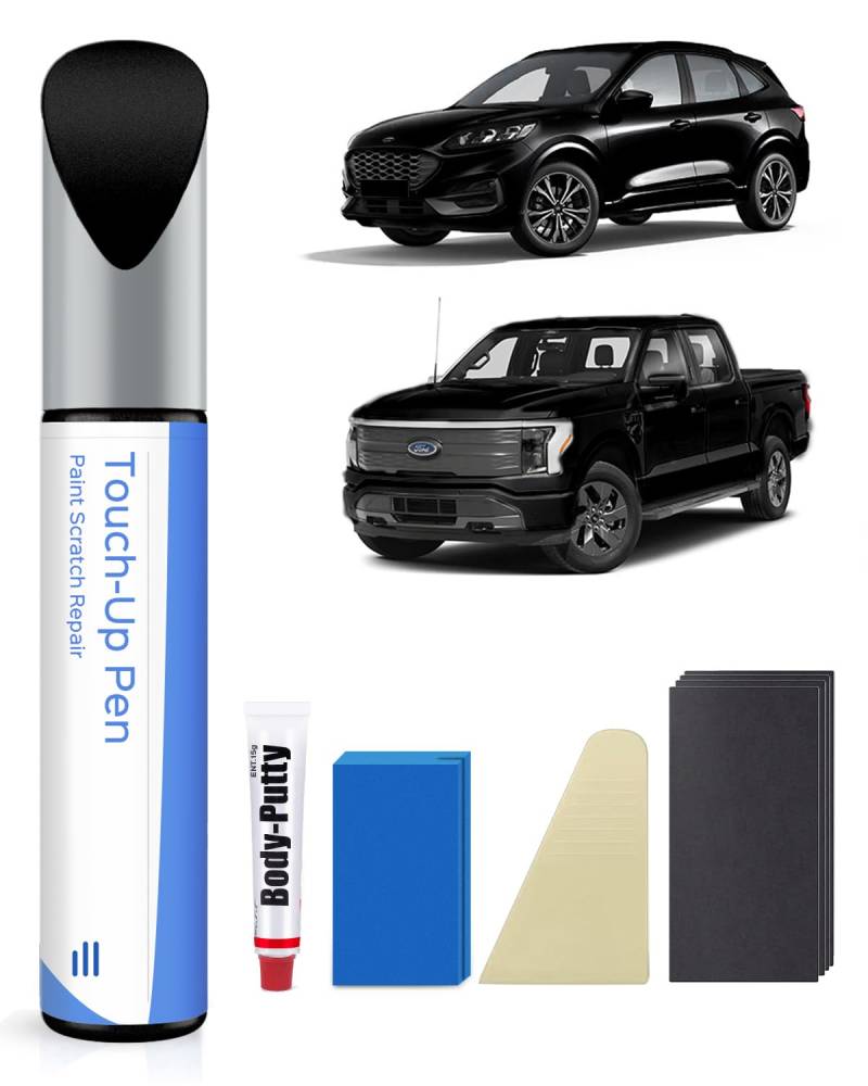 UM Agate Black Metallic Nachbesserungslack Kit Kompatibel mit Ford Exakte Übereinstimmung für Chips und Kratzer von PARTS4EV
