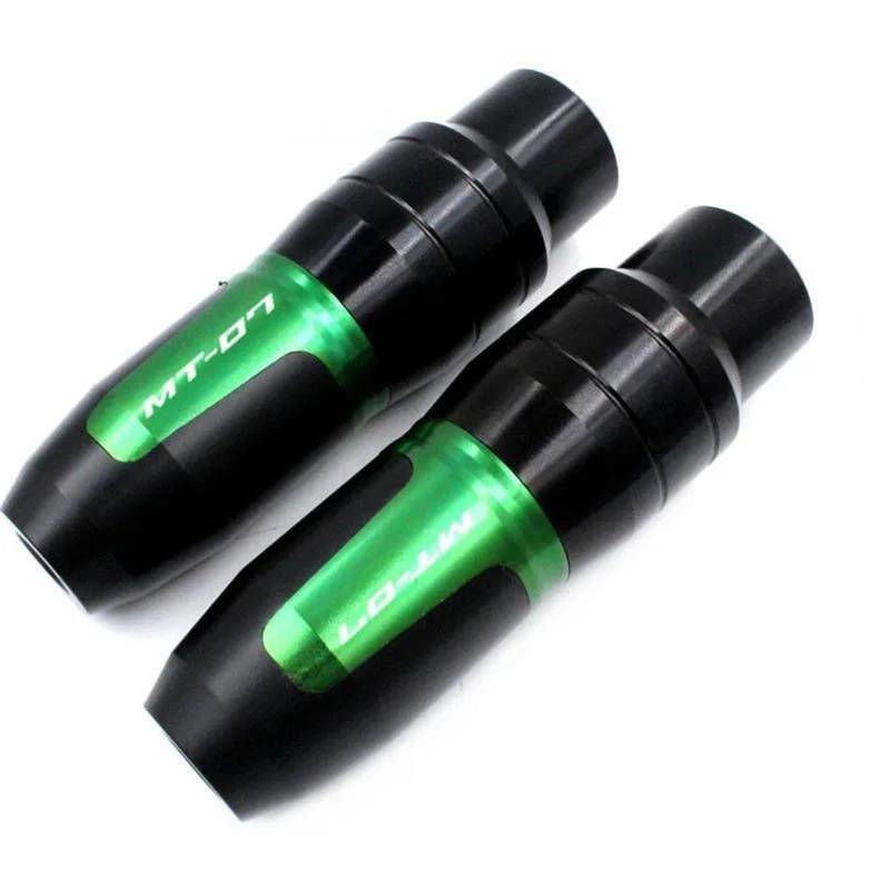 Motorrad Sturzbügel Motorradschutz Für MT07 MT-07 MT 07 2014-2018 2017 2016 Motorrad CNC Rahmen Crash Pads Auspuff Sliders Crash Protector Mit Logo Motorrad Statorschutz(Green) von PASPRT