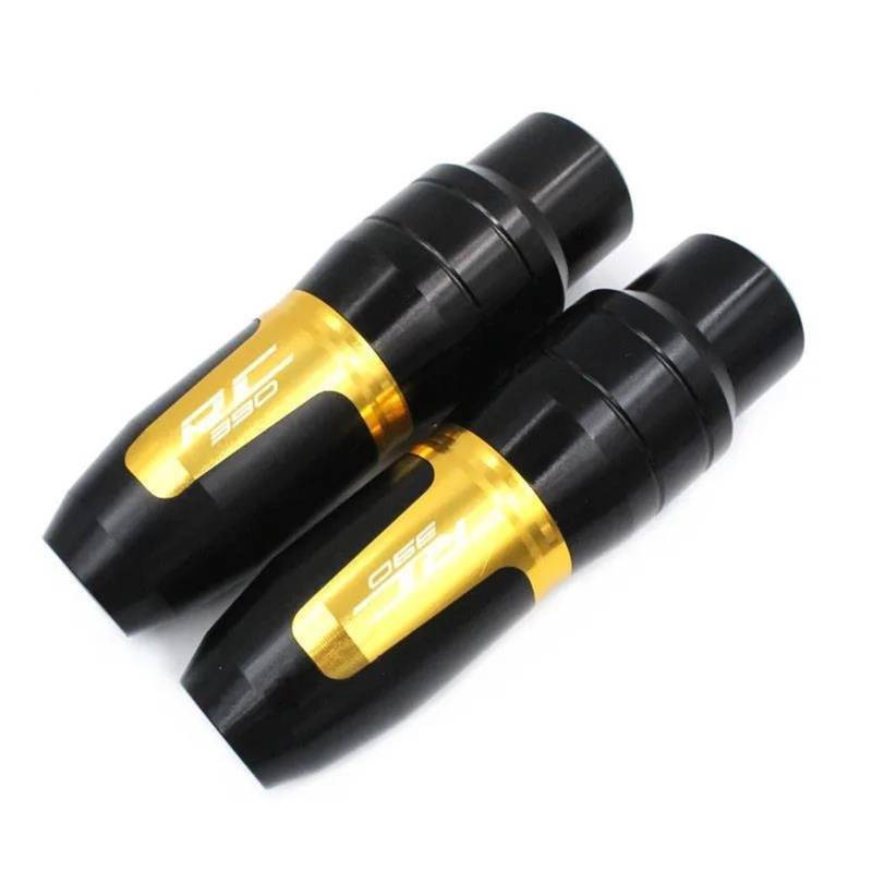 Motorrad Sturzbügel Motorradschutz Für RC 390 RC390 2014-2021 Motorrad CNC Rahmen Crash Pads Auspuff Sliders Crash Protector Mit Logo Motorrad Statorschutz(Gold) von PASPRT