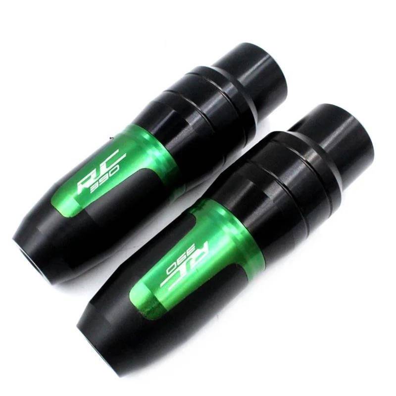 Motorrad Sturzbügel Motorradschutz Motorrad CNC Rahmen Crash Pads Auspuff Sliders Crash Protector Für RC390 RC 390 2014 2015 2016-2021 Motorrad Statorschutz(1 Piece of Green) von PASPRT