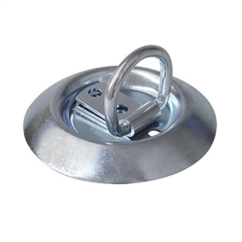APT 8 stück Zurrmulde rund 2 teilig, Pkw-Anhänger Ersatzteile, Silber, 250 kg, Stahl, Zurrhaken, Anhänger von APT