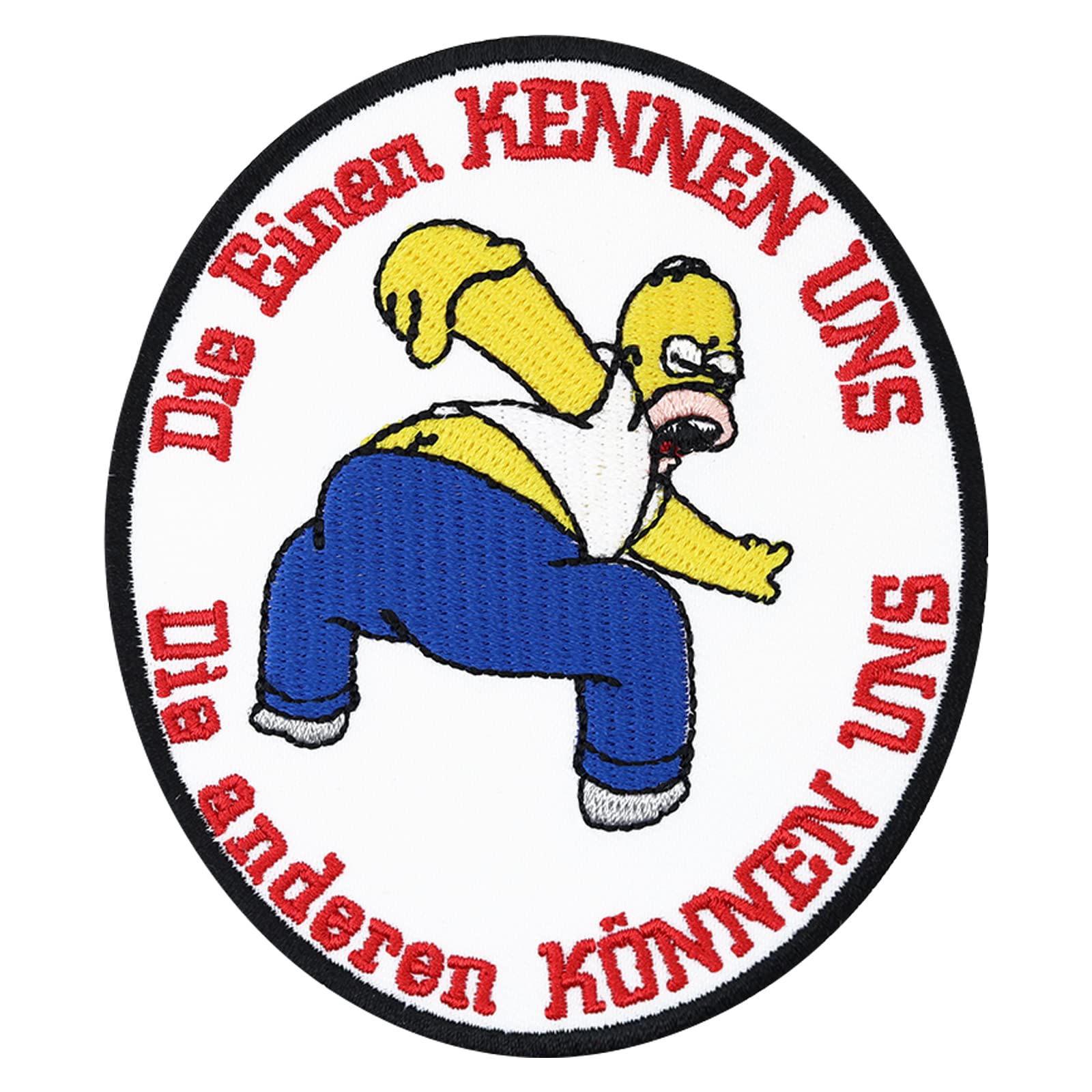 Biker Aufnäher Die einen kennen Uns, die Anderen können Uns- Simpsons Patch Bestickt - Geschenk Rocker Applikation Heavy Metal Aufbügler für Kutte/Jacke/Boots, 85x100mm Biker Aufnäher Die einen kennen Uns, die Anderen können Uns- Simpsons Patch Bestickt - Geschenk Rocker Applikation Heavy Metal Aufbügler für Kutte/Jacke/Boots, 85x100mm von PATCH KING
