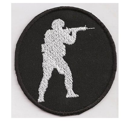 Sniper Counterstrike Gamer Patch Go global Offensive US Counter Terrorist Unit Zocker Aufnäher mit Stickerei zum aufnähen, Computerspiel Applikation für Mousepad/Tasche/Jacke, 67x67mm von Patch