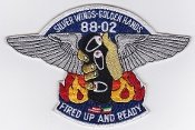 Applikation Aufbügler Patches Stick Emblem Aufnäher Abzeichen "USAF Patch Training Flying Training Squadron Pilot Course 88 02 ,101 x 151 mm,, von PATCHMANIA