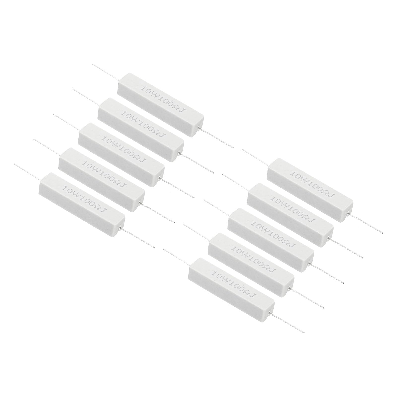 PATIKIL 10 Stück 100 Ohm Widerstände, 10W Keramikzementwiderstand Power Cement Resistor Kit Toleranz 5% für Netzadapter Audio Computer TV Leiterplatte PATIKIL 10 Stück 100 Ohm Widerstände, 10W Keramikzementwiderstand Power Cement Resistor Kit Toleranz 5% für Netzadapter Audio Computer TV Leiterplatte von PATIKIL
