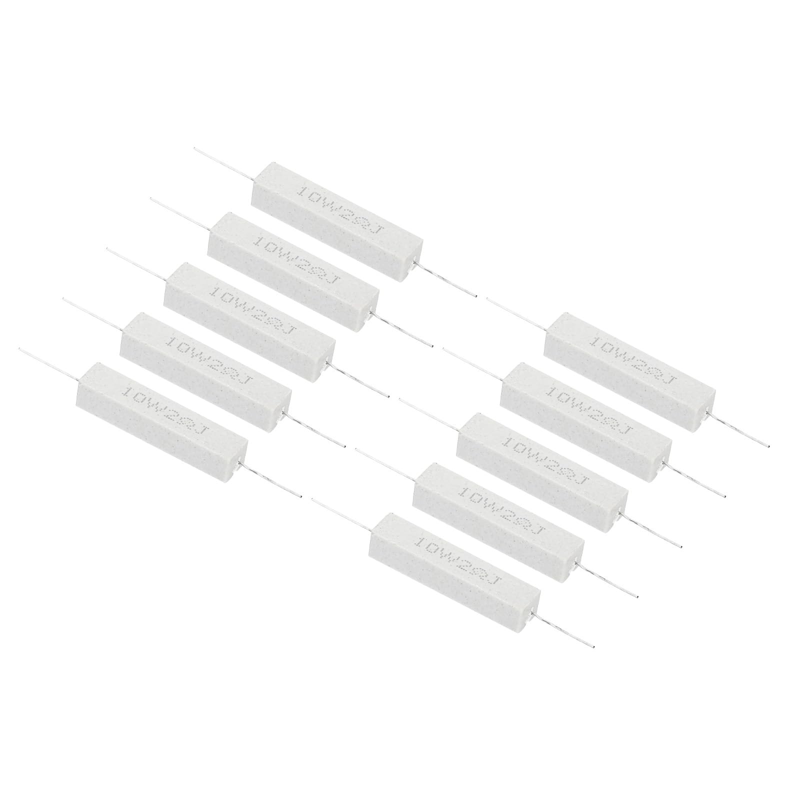 PATIKIL 10 Stück 2 Ohm Widerstände, 10W Keramik Zementwiderstand Leistung Zementwiderstand Kit Toleranz 5% für Netzadapter Audio Computer TV Leiterplatte PATIKIL 10 Stück 2 Ohm Widerstände, 10W Keramik Zementwiderstand Leistung Zementwiderstand Kit Toleranz 5% für Netzadapter Audio Computer TV Leiterplatte von PATIKIL
