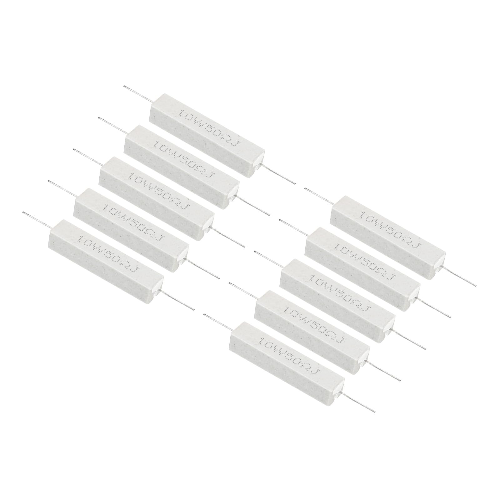 PATIKIL 10 Stück 50 Ohm Widerstände, 10W Keramikzementwiderstand Power Cement Resistor Kit Toleranz 5% für Netzadapter Audio Computer TV Leiterplatte PATIKIL 10 Stück 50 Ohm Widerstände, 10W Keramikzementwiderstand Power Cement Resistor Kit Toleranz 5% für Netzadapter Audio Computer TV Leiterplatte von PATIKIL