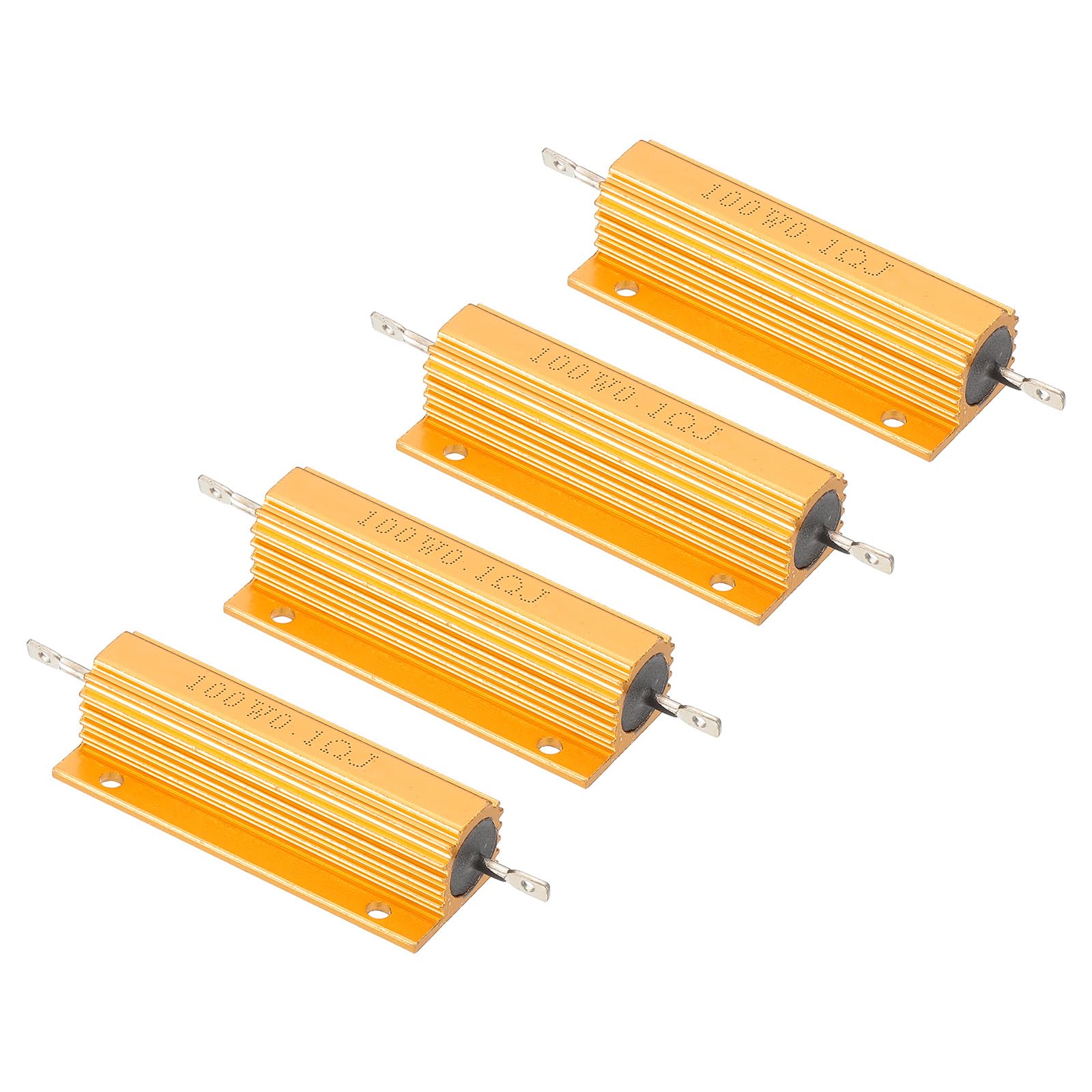 PATIKIL 100W 0,1 Ohm Widerstand Sortiment Kit Aluminium Gehäuse Widerstände Set, 4 Stück Aluminum Widerstand Set mit Schrauben Draht Widerstände Resistor Kit mit 5% Toleranz, Golden PATIKIL 100W 0,1 Ohm Widerstand Sortiment Kit Aluminium Gehäuse Widerstände Set, 4 Stück Aluminum Widerstand Set mit Schrauben Draht Widerstände Resistor Kit mit 5% Toleranz, Golden von PATIKIL