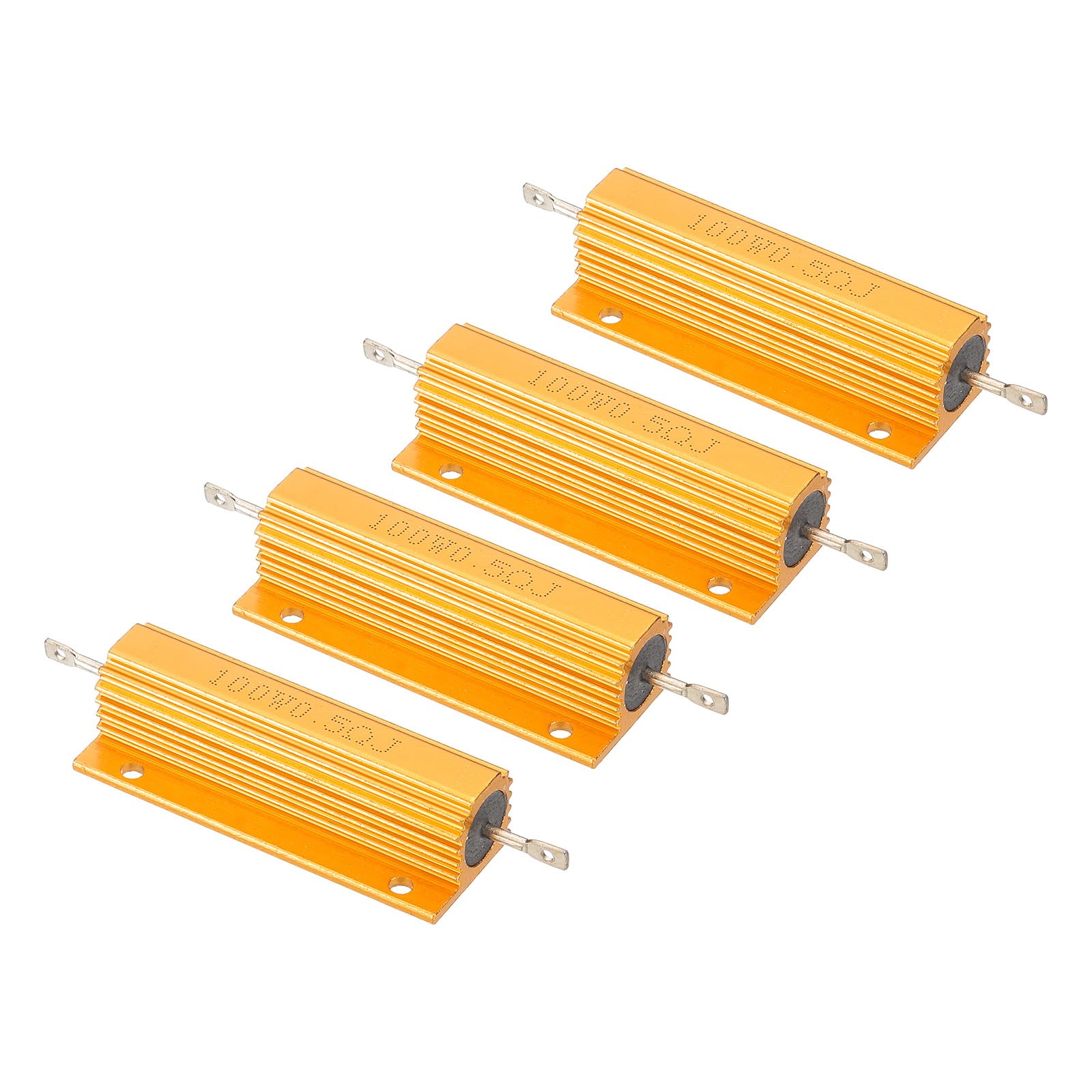 PATIKIL 100W 0,5 Ohm Widerstand Sortiment Kit Aluminium Gehäuse Widerstände Set, 4 Stück Aluminum Widerstand Set mit Schrauben Draht Widerstände Resistor Kit mit 5% Toleranz, Golden PATIKIL 100W 0,5 Ohm Widerstand Sortiment Kit Aluminium Gehäuse Widerstände Set, 4 Stück Aluminum Widerstand Set mit Schrauben Draht Widerstände Resistor Kit mit 5% Toleranz, Golden von PATIKIL