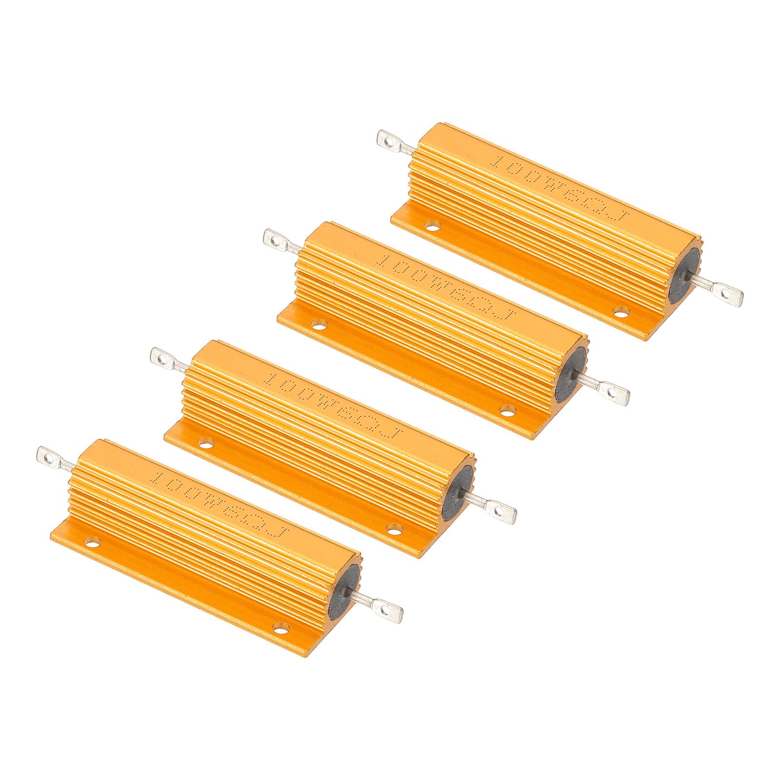PATIKIL 100W 6 Ohm Widerstand Sortiment Kit Aluminium Gehäuse Widerstände Set, 4 Stück Aluminum Widerstand Set mit Schrauben Draht Widerstände Resistor Kit mit 5% Toleranz, Golden PATIKIL 100W 6 Ohm Widerstand Sortiment Kit Aluminium Gehäuse Widerstände Set, 4 Stück Aluminum Widerstand Set mit Schrauben Draht Widerstände Resistor Kit mit 5% Toleranz, Golden von PATIKIL