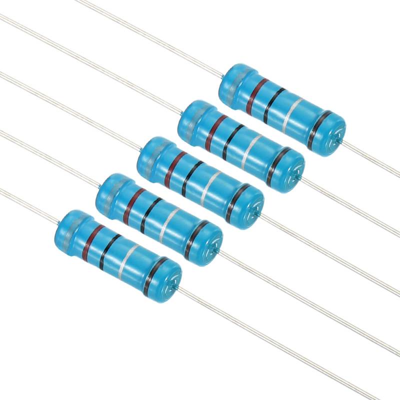 PATIKIL 105Stk Metall Folie Widerstand Sortiment Kit 1 Ohm - 9.1 Ohm 21 Werte 3W 1% Toleranz für DIY Projekte Experimente von PATIKIL