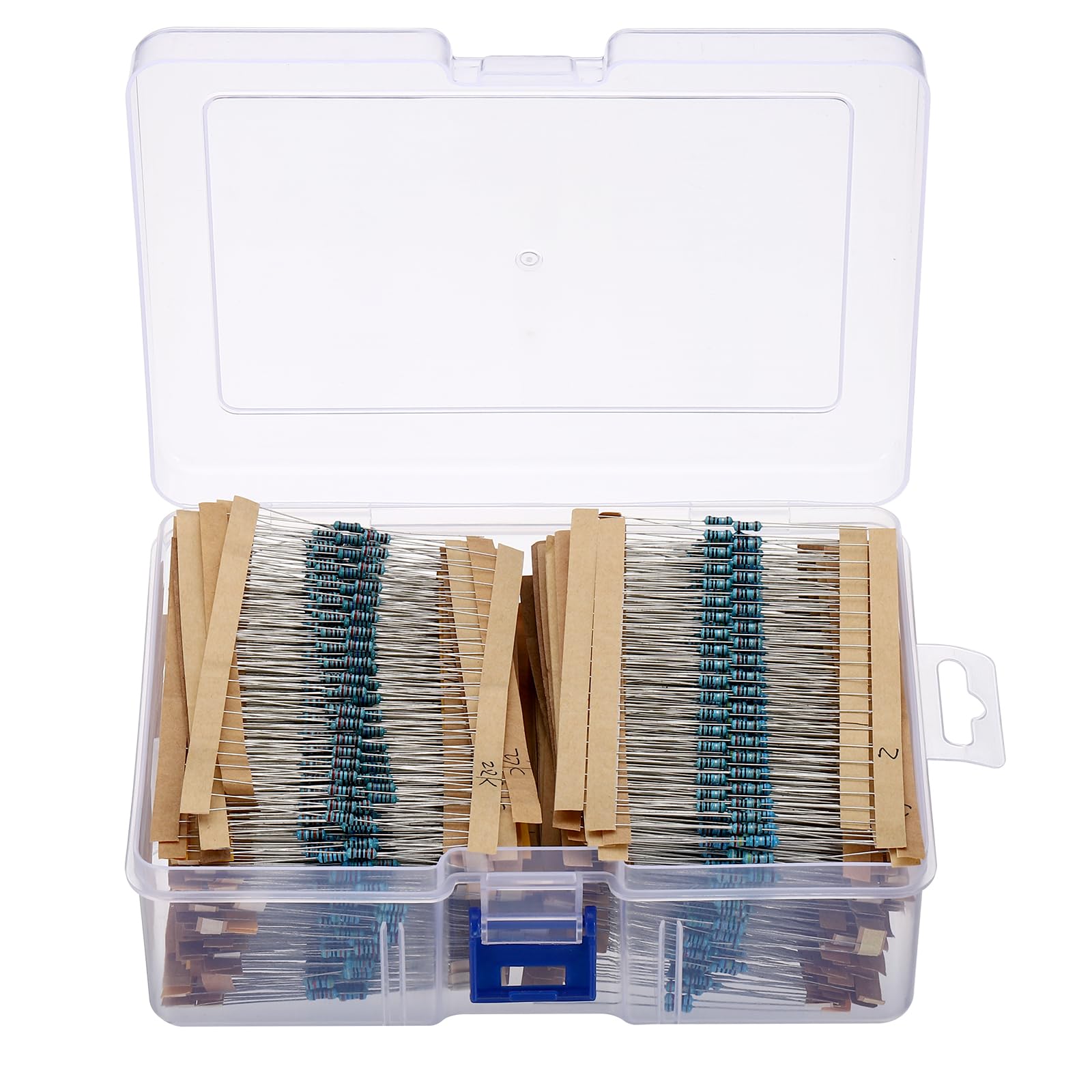 PATIKIL 130 Werte Widerstände Sortiment Kit 2600Stk Metall Folie Fix Widerstände 1 Ohm-10m Ohm 1/4w 1% Toleranz für Selbstbau Projekt Experimente Blau PATIKIL 130 Werte Widerstände Sortiment Kit 2600Stk Metall Folie Fix Widerstände 1 Ohm-10m Ohm 1/4w 1% Toleranz für Selbstbau Projekt Experimente Blau von PATIKIL