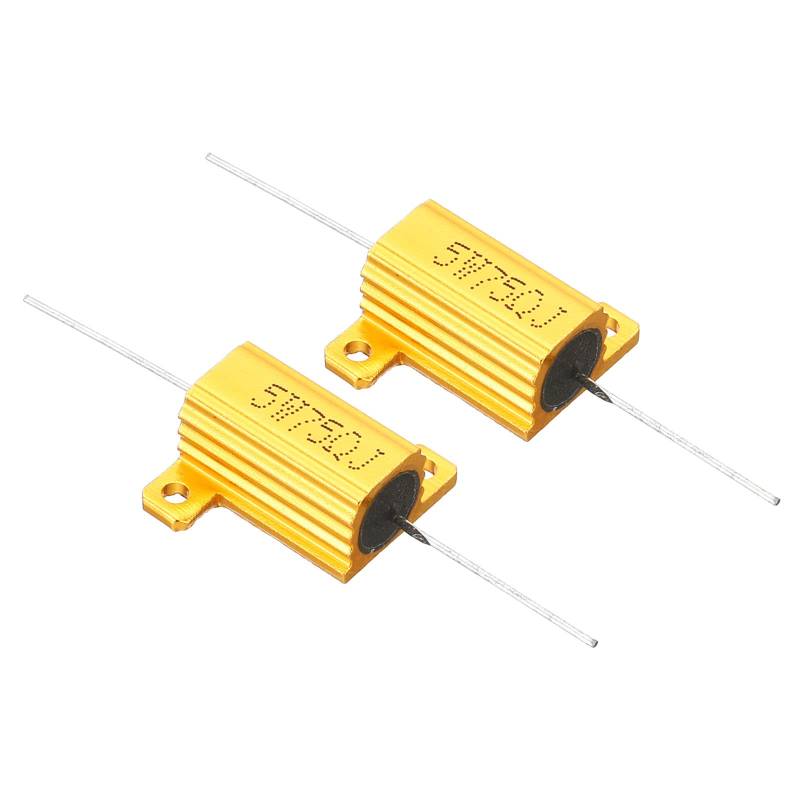 PATIKIL 2 Stück 5W 75 Ohm Aluminium Hülle Widerstand Gehäuse Draht Widerstände Schraube Tap Leistungswiderstand Goldton von PATIKIL