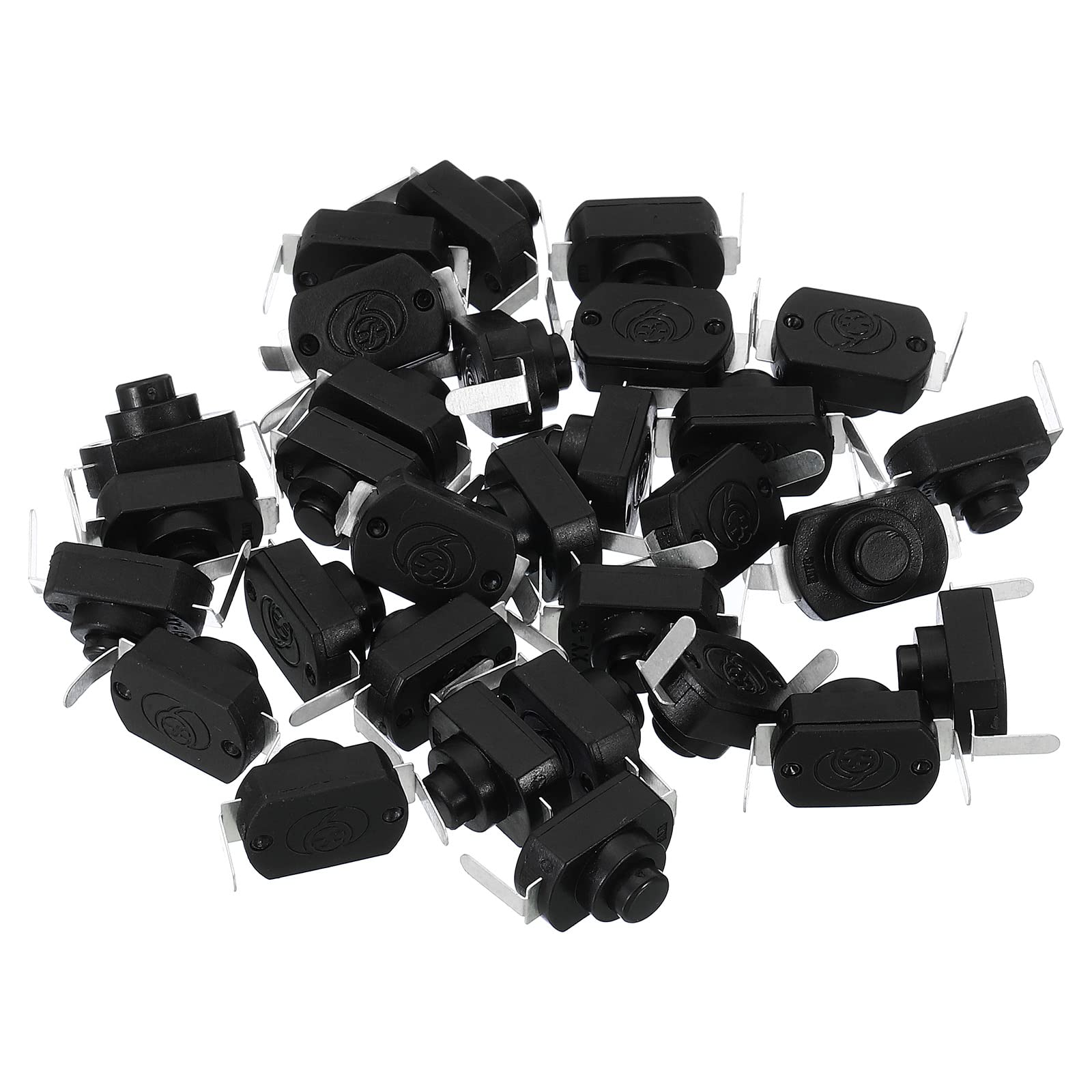 PATIKIL 30Stk Verriegelung Drücken Schaltfläche Schalter Biegefüße Ein/Aus Selbstsperrung DC 30V 1A Mikro Kontrolle Schalter für Taschenlampe Licht Lampe Wand Steckdose DIY Schwarz PATIKIL 30Stk Verriegelung Drücken Schaltfläche Schalter Biegefüße Ein/Aus Selbstsperrung DC 30V 1A Mikro Kontrolle Schalter für Taschenlampe Licht Lampe Wand Steckdose DIY Schwarz von PATIKIL