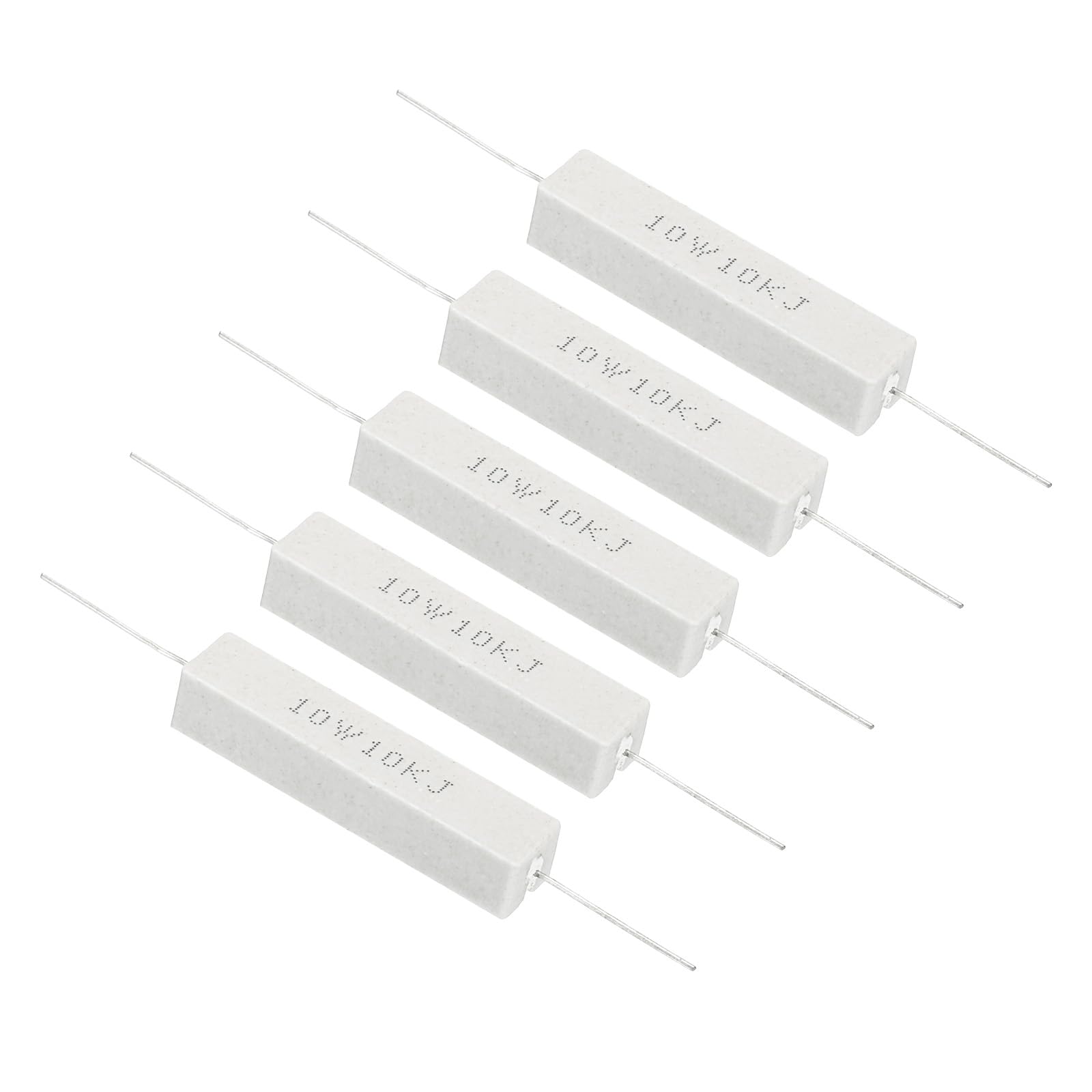 PATIKIL 5 Stück 10K Ohm Widerstände, 10W Keramik Zement Widerstand Leistungs Widerstand Kit Toleranz 5% für Netzadapter Audio Computer TV Leiterplatte PATIKIL 5 Stück 10K Ohm Widerstände, 10W Keramik Zement Widerstand Leistungs Widerstand Kit Toleranz 5% für Netzadapter Audio Computer TV Leiterplatte von PATIKIL