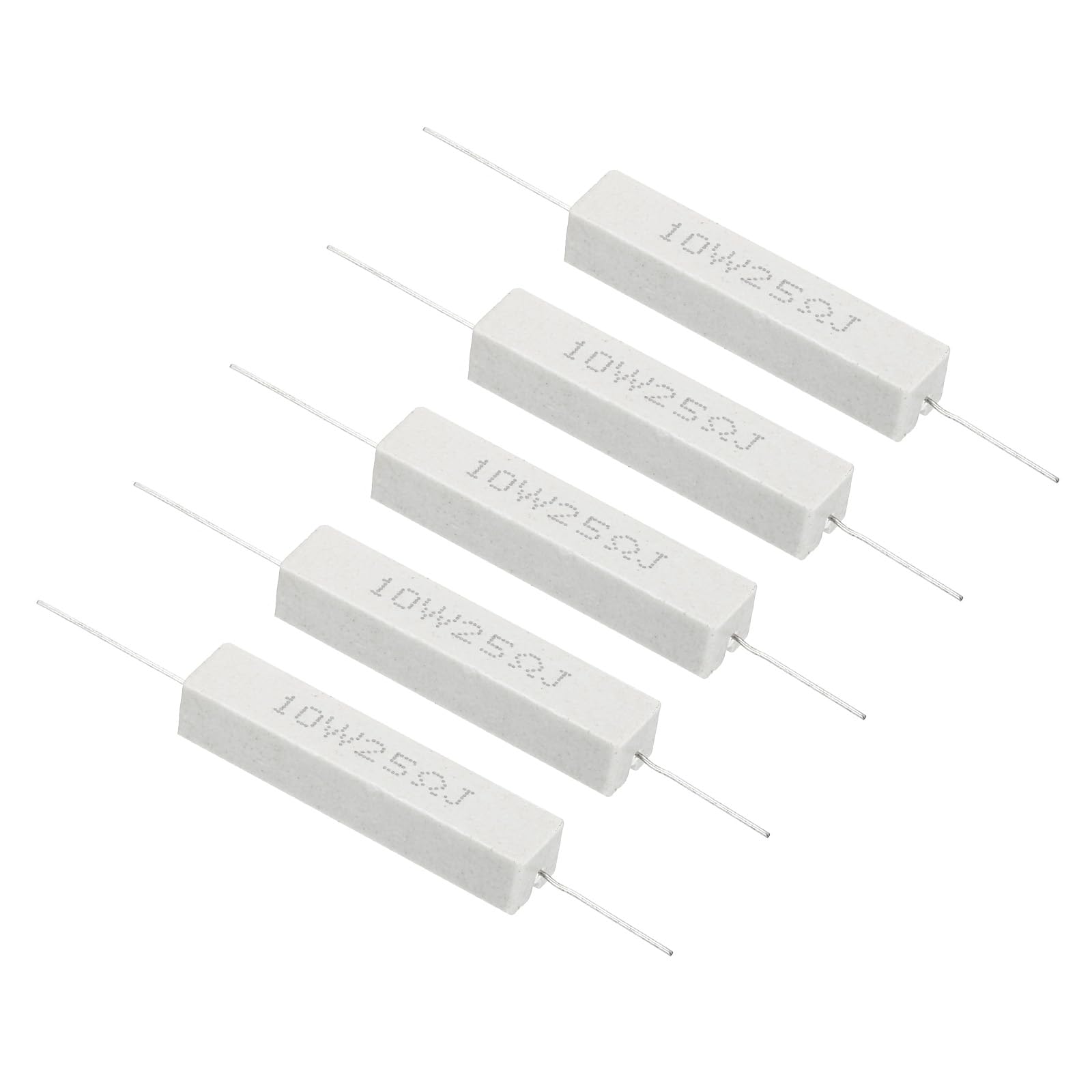 PATIKIL 5 Stück 25 Ohm Widerstände, 10W Keramikzementwiderstand Power Cement Resistor Kit Toleranz 5% für Netzadapter Audio Computer TV Leiterplatte PATIKIL 5 Stück 25 Ohm Widerstände, 10W Keramikzementwiderstand Power Cement Resistor Kit Toleranz 5% für Netzadapter Audio Computer TV Leiterplatte von PATIKIL