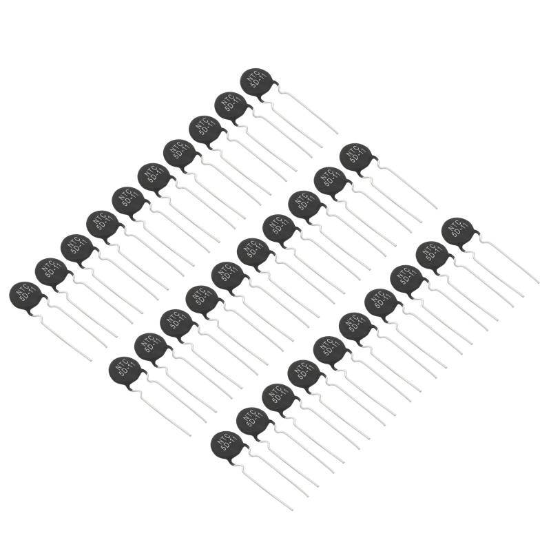 PATIKIL NTC Thermistoren Widerstände 30Stk 5 Ohm NTC5D-11 Hochempfindlicher Strombegrenzer Temperatursensor für Messung Temperatur Schwarz von PATIKIL