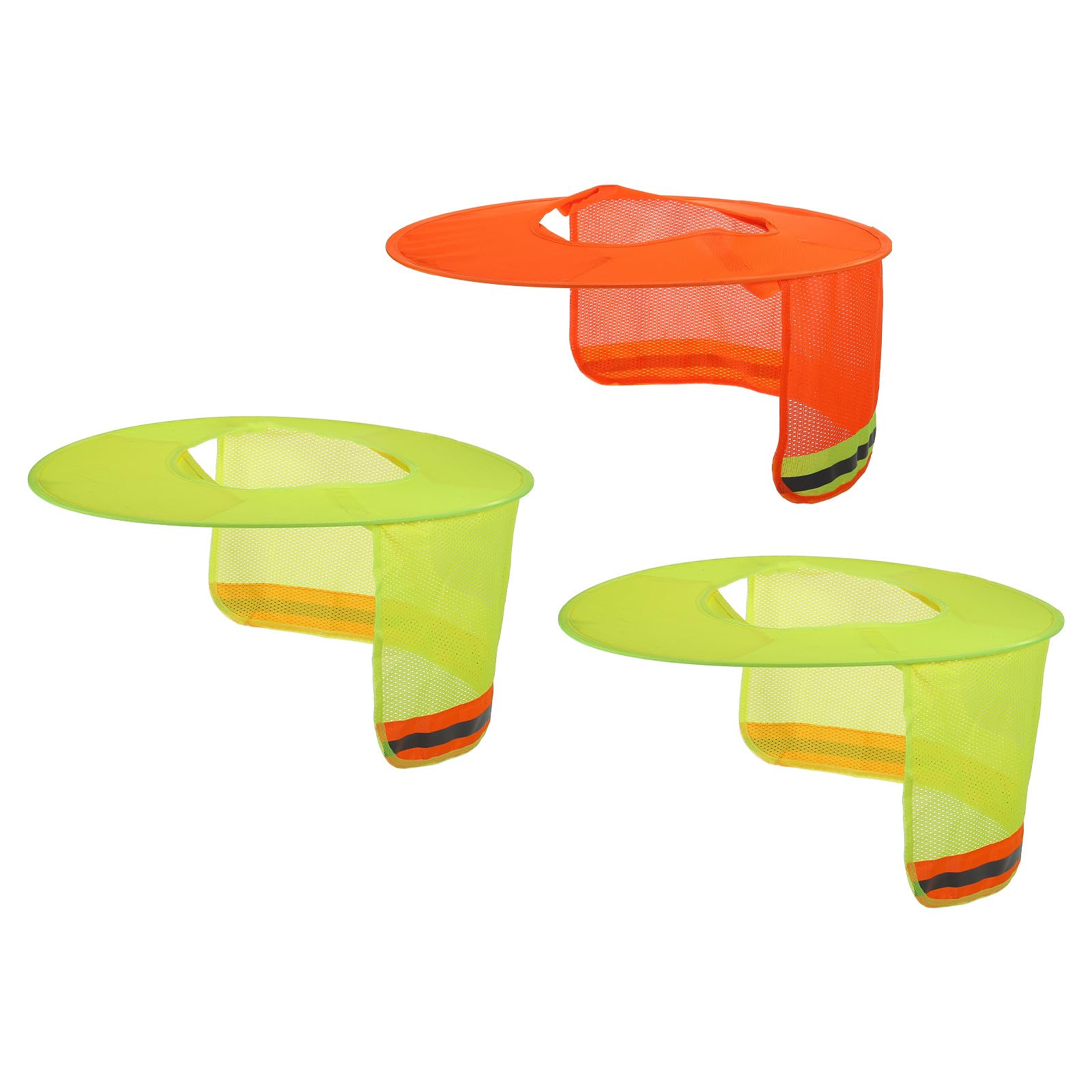 PATIKIL Schutzhelm Sonne Nackenschutz 3 Packung Hohe Sichtbarkeit Sonnenblende Schutzhelm Reflektierend Netz Vollkrempe für Konstruktion Außen Arbeit Orange Gelb PATIKIL Schutzhelm Sonne Nackenschutz 3 Packung Hohe Sichtbarkeit Sonnenblende Schutzhelm Reflektierend Netz Vollkrempe für Konstruktion Außen Arbeit Orange Gelb von PATIKIL