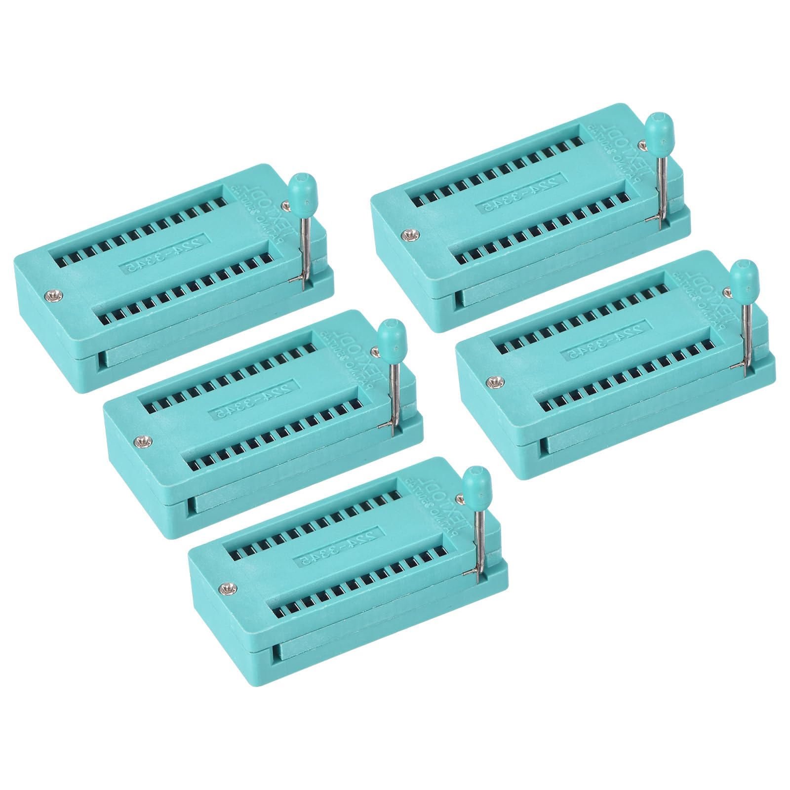 PATIKIL Universeller IC-Test-ZIF-Sockel, 24-polig, 3,0 mm Rastermaß, für Mikrocontroller, Chip, Steckbrett, Programm-ICs, 5er-Pack PATIKIL Universeller IC-Test-ZIF-Sockel, 24-polig, 3,0 mm Rastermaß, für Mikrocontroller, Chip, Steckbrett, Programm-ICs, 5er-Pack von PATIKIL