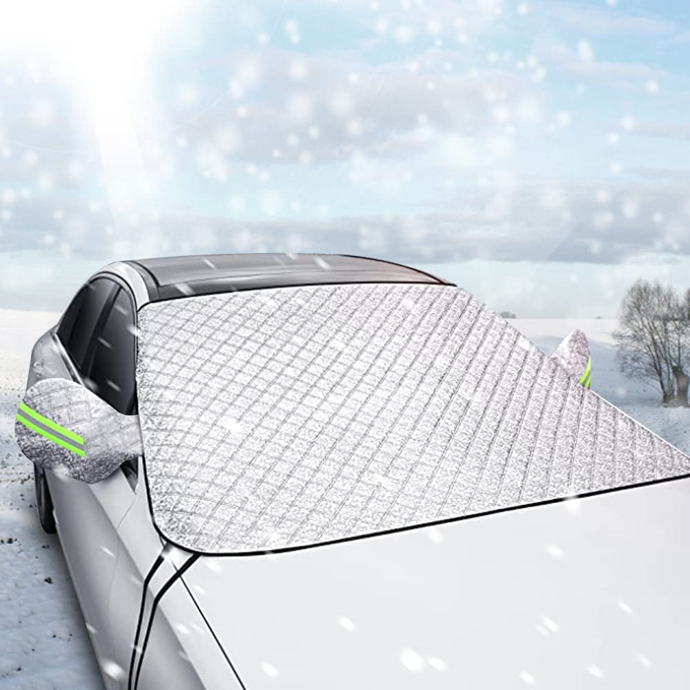 Frontscheibenabdeckung, Windschutzscheibenabdeckung, Auto Abdeckplane Winter, Scheibenabdeckung Auto Winter für Windschutzscheibe aus PEVA, UV-geschützt, Gegen Schneeeis, Frostschutz,197 x 125 cm Frontscheibenabdeckung, Windschutzscheibenabdeckung, Auto Abdeckplane Winter, Scheibenabdeckung Auto Winter für Windschutzscheibe aus PEVA, UV-geschützt, Gegen Schneeeis, Frostschutz,197 x 125 cm von PAWARSO